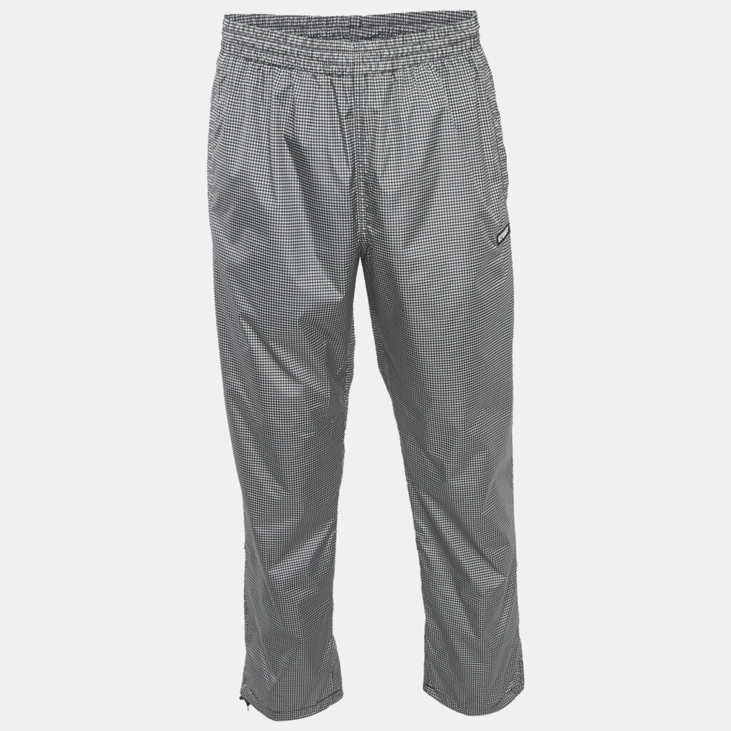 luxury-men-stussy-used-clothes-p1170126-001 Stussy Black Houndstooth Track Pants M