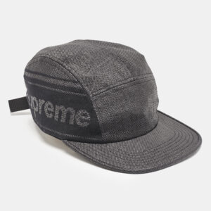 Supreme Black Logo Detail Canvas Cap