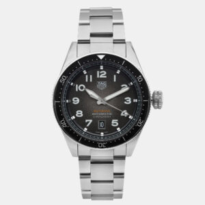 Tag Heuer Black Stainless Steel Autavia  WBE5114.EB0173 Automatic Men's Wristwatch 42mm