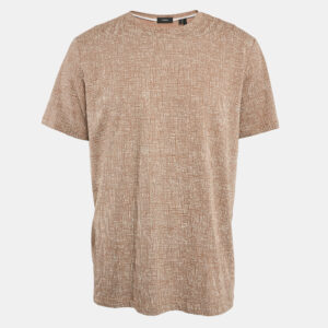 Theory Beige Stone Thordon Print Jersey T-Shirt XL