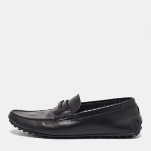 Tod's Black Leather Loafers Size 41.5