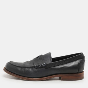 Tod's Dark Blue Leather Slip On Loafers Size 41