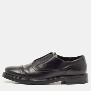 Tod's Black Leather Cap Toe  Slip On Oxfords Size 43