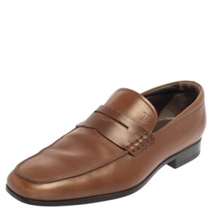 Tod's Brown Leather Slip On Loafers Size 39.5