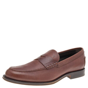 Tod's Brown Leather Slip on Loafers Size 41.5