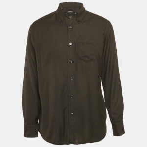 Tom Ford Black Cotton Long Sleeve Shirt XL