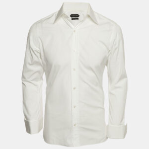 Tom Ford White Cotton Made To Measure Shirt M