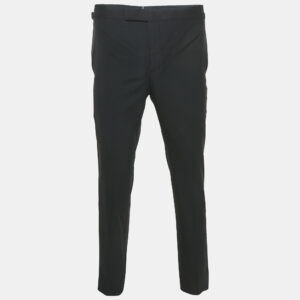 Tom Ford Black Wool Side Stripe Formal Trousers M