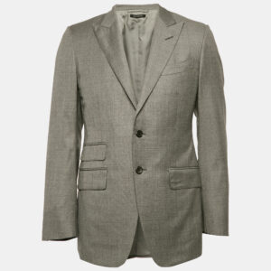 Tom Ford Grey Wool Single Breasted Tailored Blazer M