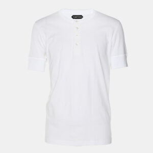 Tom Ford White Cotton Crew Neck T-Shirt XL