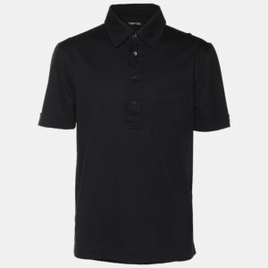 Tom Ford Black Cotton Polo T-Shirt M