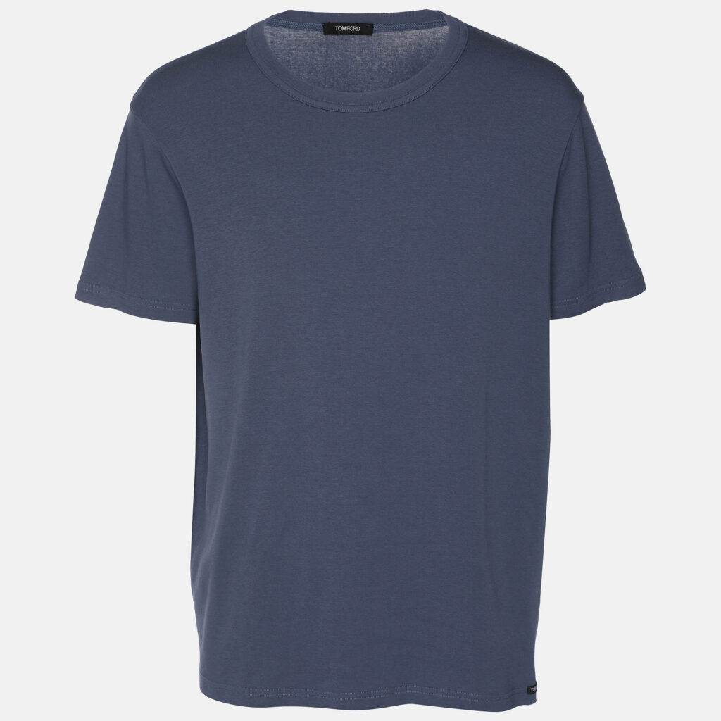 Tom Ford Blue Jersey Crew Neck T-Shirt XXL