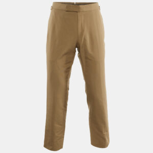 Tom Ford Light Brown Cotton Straight Leg Pants M