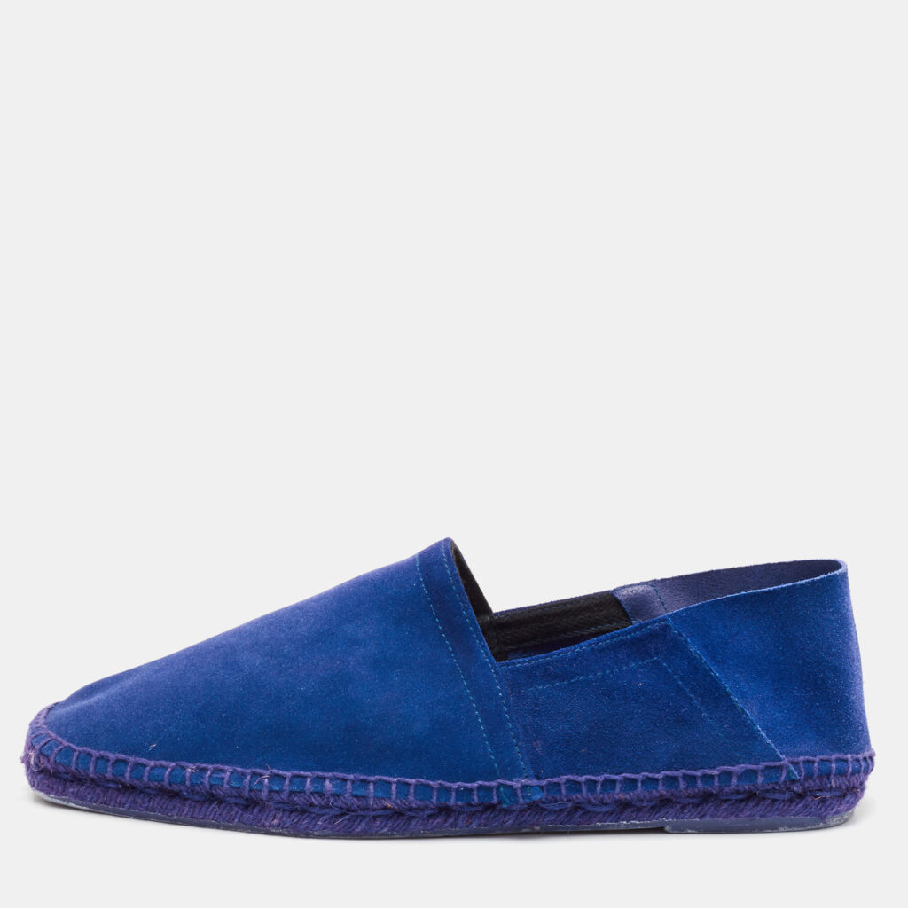 luxury-men-tom-ford-used-shoes-p1118233-009 Tom Ford Navy Blue Suede Barnes Espadrilles Size 45