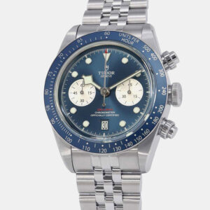 tudor blue stainless steel black bay m79360b-0002 automatic men's wristwatch 41 mm