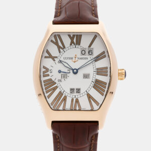Ulysse Nardin Ludovico Perpetual 336-48 Automatic Rose Gold Silver Dial Men's Wristwatch 38.5mm