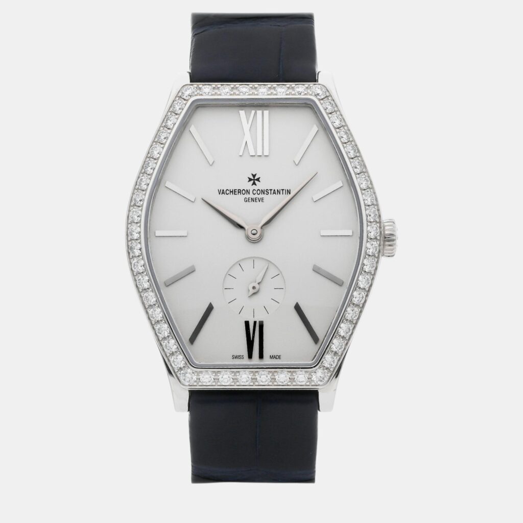 luxury-men-vacheron-constantin-used-watches-p1114261-001 Vacheron Constantin Malte 81515/000G-9891 Manual Winding Silver 18k White Gold Men's Wristwatch 28MM