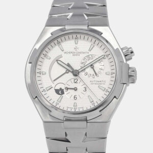 Vacheron Constantin Silver Stainless Steel Overseas 47450/B01A-9226 Automatic Men's Wristwatch 42 mm