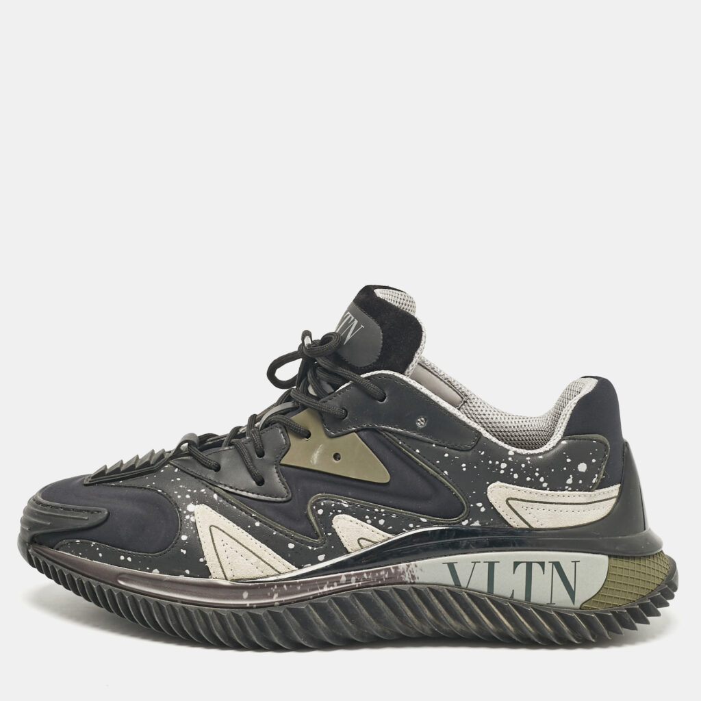 luxury-men-valentino-used-shoes-p1039637-001 Valentino Multicolor Leather and Neoprene Wade Runner Lace Up Sneakers Size 39