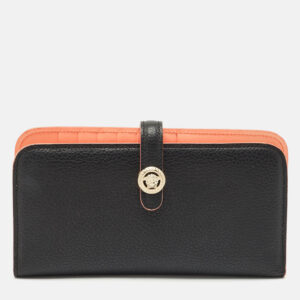 Versace Black Leather Medusa Long Wallet