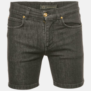 Versace Black  Denim Shorts S (Waist 31")
