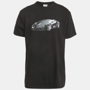 Vetements Black Super Car Print Cotton Crew Neck Oversized T-Shirt S