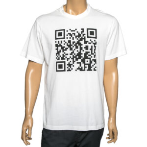 Vetements White Cotton Qr Code Printed Crew Neck T-Shirt M