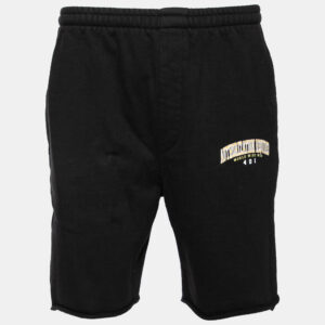 Vetements Black Cotton Printed Shorts M