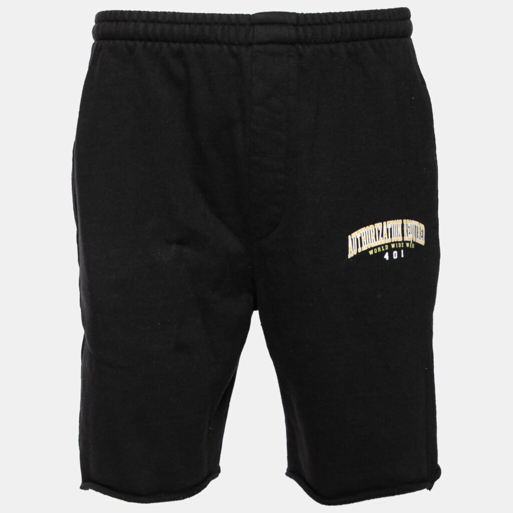luxury-men-vetements-used-clothes-p626148-001-2 Vetements Black Cotton Printed Shorts M