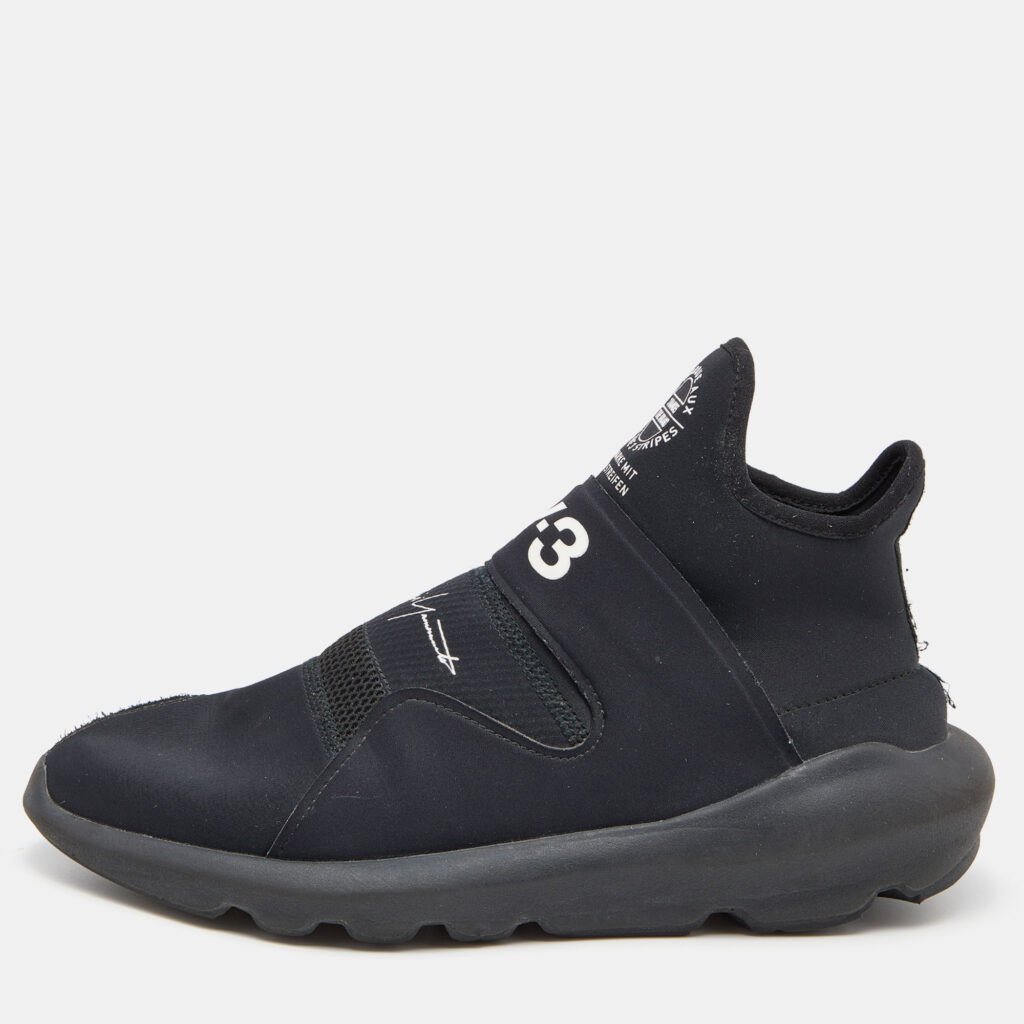 luxury-men-y-3-used-shoes-p804378-010 Y3 x Adidas Black Fabric and Mesh Suberou Sneakers Size 43.5