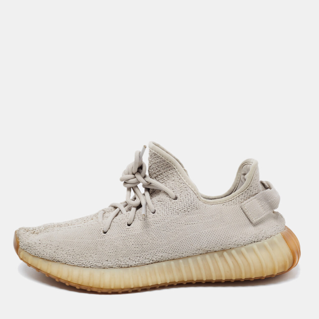 luxury-men-yeezy-used-shoes-p683317-003-1 Yeezy x Adidas Grey Knit Fabric Boost 350 V2 Sesame Sneakers Size 43 2/3