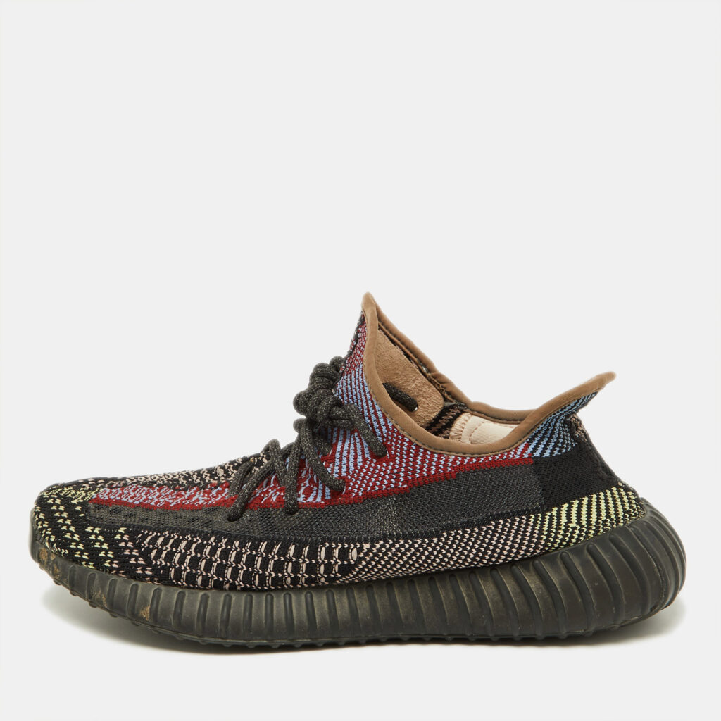 luxury-men-yeezy-used-shoes-p996567-001 Yeezy x Adidas Multicolor Knit Fabric Boost 350 V2 Yecheil (Non-Reflective) Sneakers Size 42 2/3