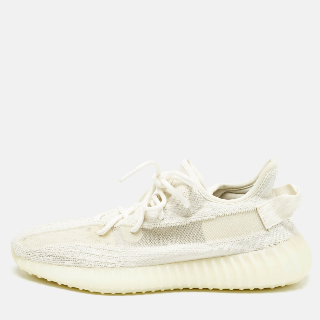 luxury-men-yeezy-x-adidas-new-shoes-p1158577-010 Yeezy x Adidas Off White Knit Fabric Boost 350 V2 Bone Sneakers Size 43 1/3