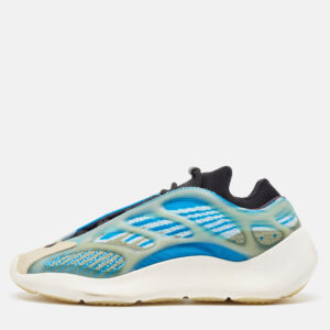 Yeezy x Adidas Blue/White Knit Fabric 700 V3 Arzareth Sneakers Size 42