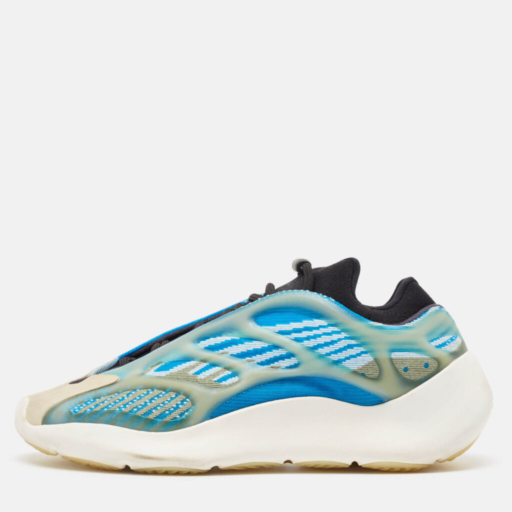 luxury-men-yeezy-x-adidas-used-shoes-p1009653-010 Yeezy x Adidas Blue/White Knit Fabric 700 V3 Arzareth Sneakers Size 42