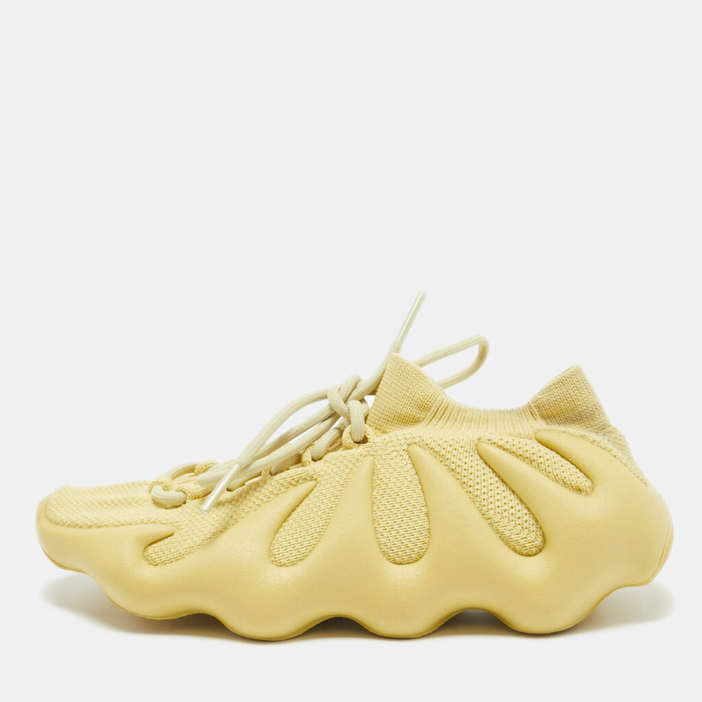 luxury-men-yeezy-x-adidas-used-shoes-p1029915-001 Yeezy x Adidas Green Knit Fabric 450 Sulfur Sneakers Size 38 2/3