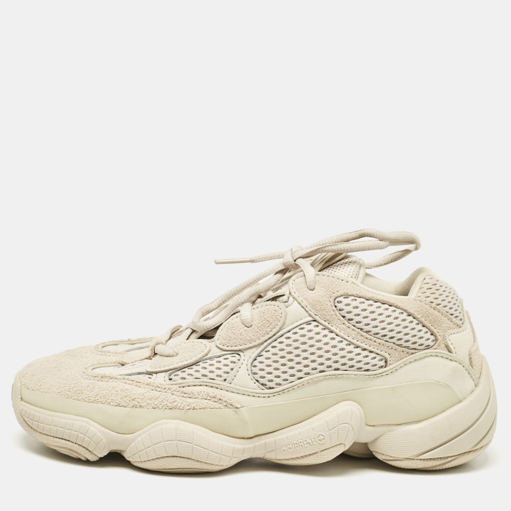luxury-men-yeezy-x-adidas-used-shoes-p1075496-001 Yeezy x Adidas Grey/White Suede and Mesh Yeezy 500 blush Sneakers Size 401/3