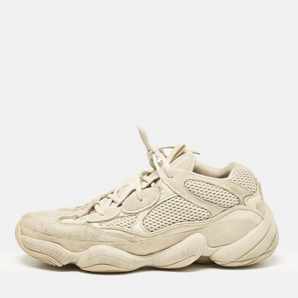 luxury-men-yeezy-x-adidas-used-shoes-p1080221-004 Yeezy x Adidas Grey Suede and Mesh Yeezy 500 Lace Up Sneakers Size 44 /3