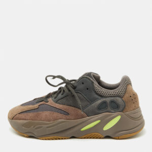 Yeezy x Adidas Multicolor Suede and Mesh Boost 700 Mauve Sneakers Size 45 1/3