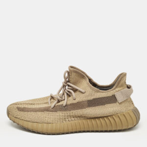 Yeezy x Adidas Brown Knit Fabric Boost 350 V2 Earth Sneakers Size 46