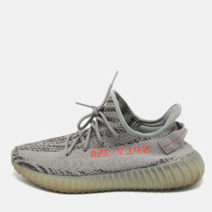Yeezy x Adidas Grey Knit Fabric Boost 350 V2 Beluga 2.0 Sneakers Size 44