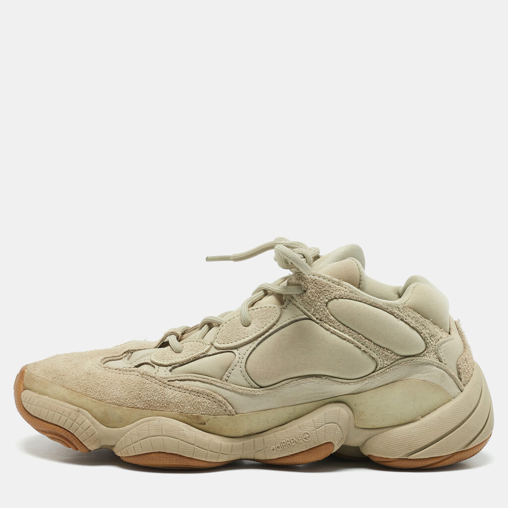 luxury-men-yeezy-x-adidas-used-shoes-p1136177-004 Yeezy x Adidas Grey Suede and Fabric Yeezy 500 Sneakers Size 43 1/3