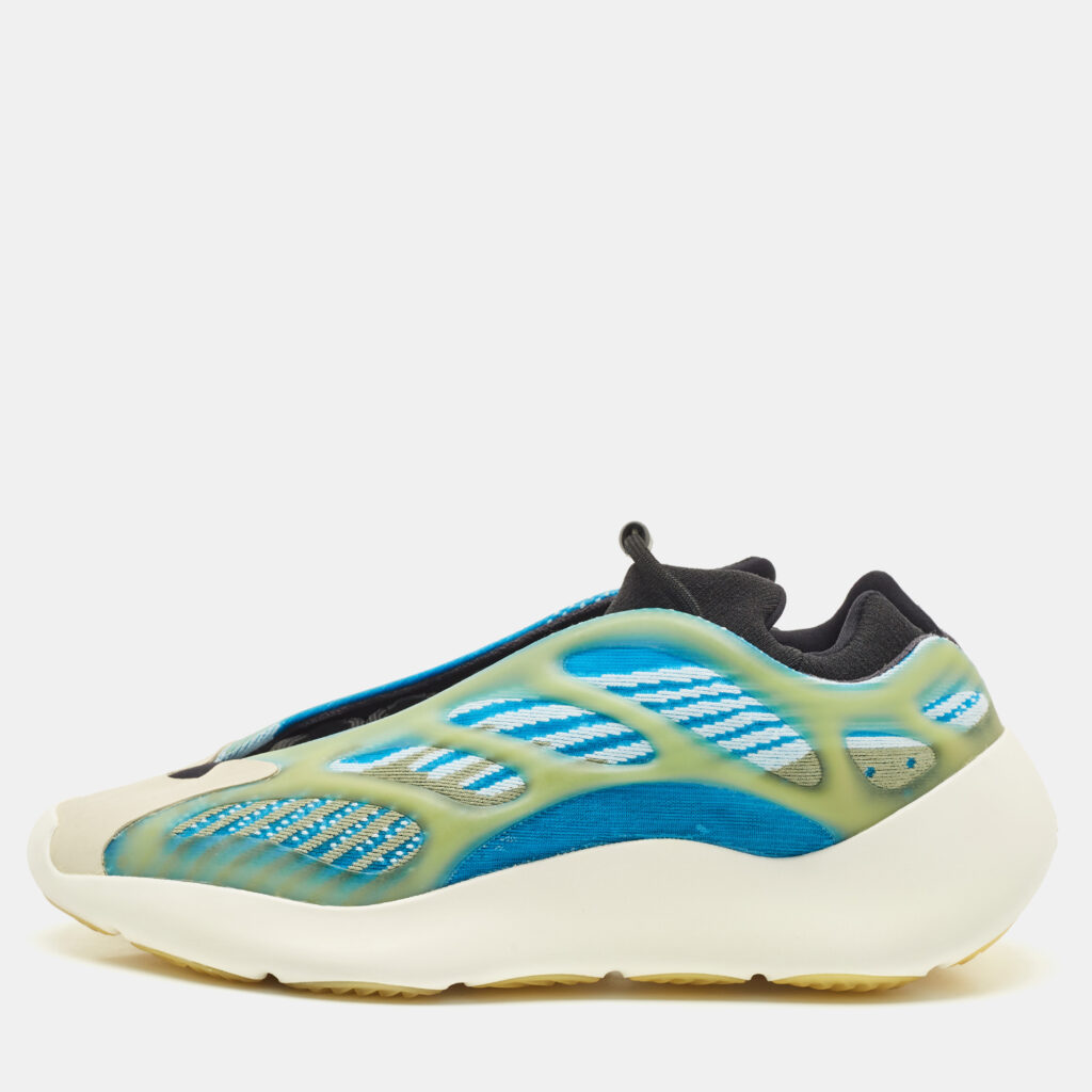 luxury-men-yeezy-x-adidas-used-shoes-p1149551-001 Yeezy x Adidas Blue/White Knit Fabric 700 V3 Arzareth Sneakers Size 43 1/3