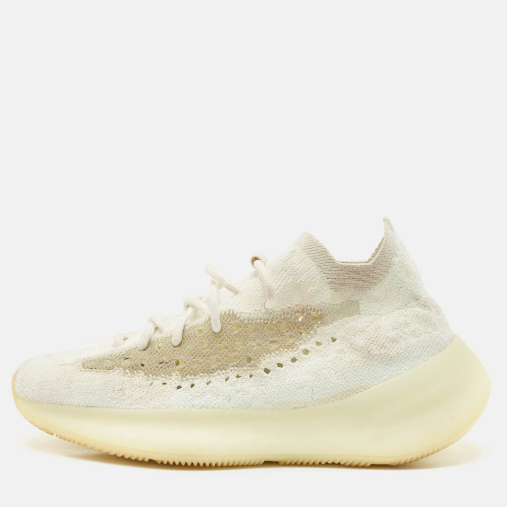luxury-men-yeezy-x-adidas-used-shoes-p1158489-010 Yeezy x Adidas White Knit Fabric Boost 380 Calcite Glow Sneakers Size 42