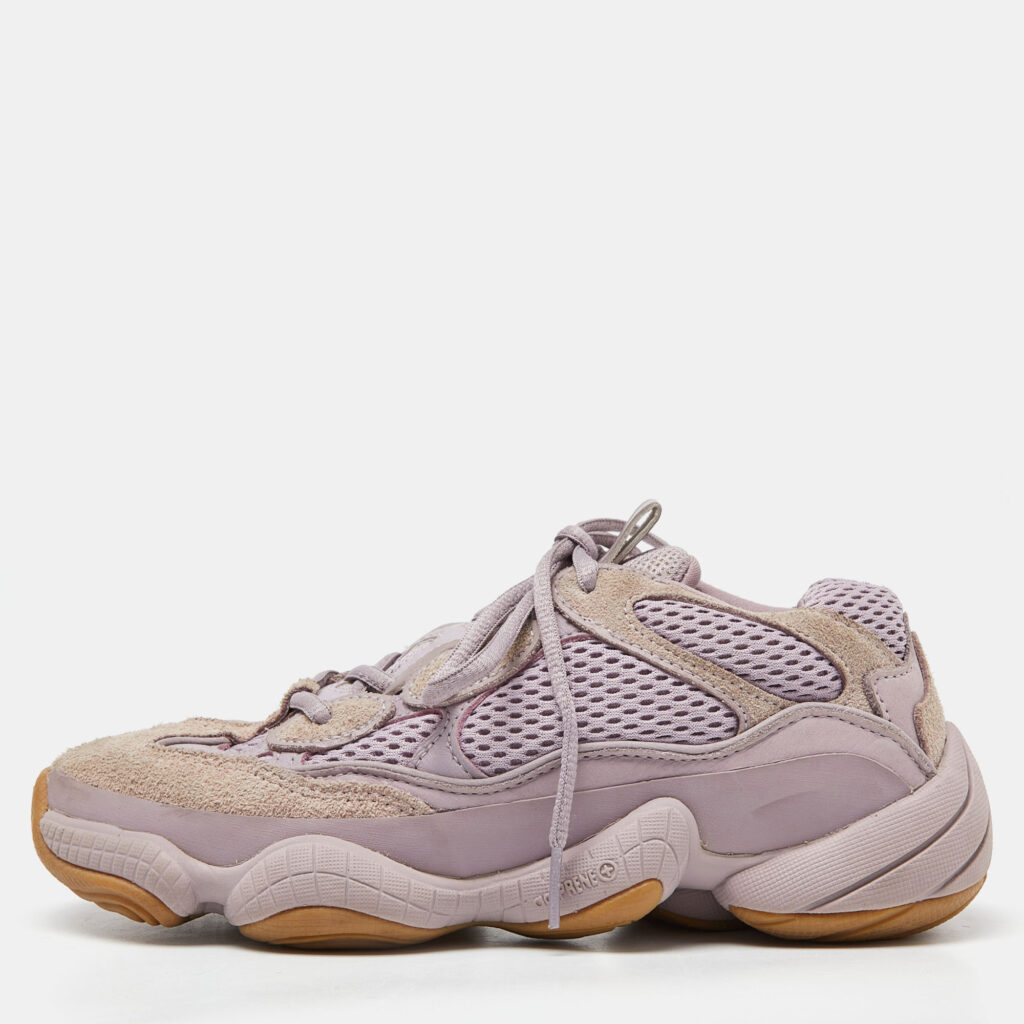 luxury-men-yeezy-x-adidas-used-shoes-p944852-011 Adidas x Yeezy Purple Knit Fabric and Suede Boost Yeezy 500 Soft Vision Sneakers Size 38
