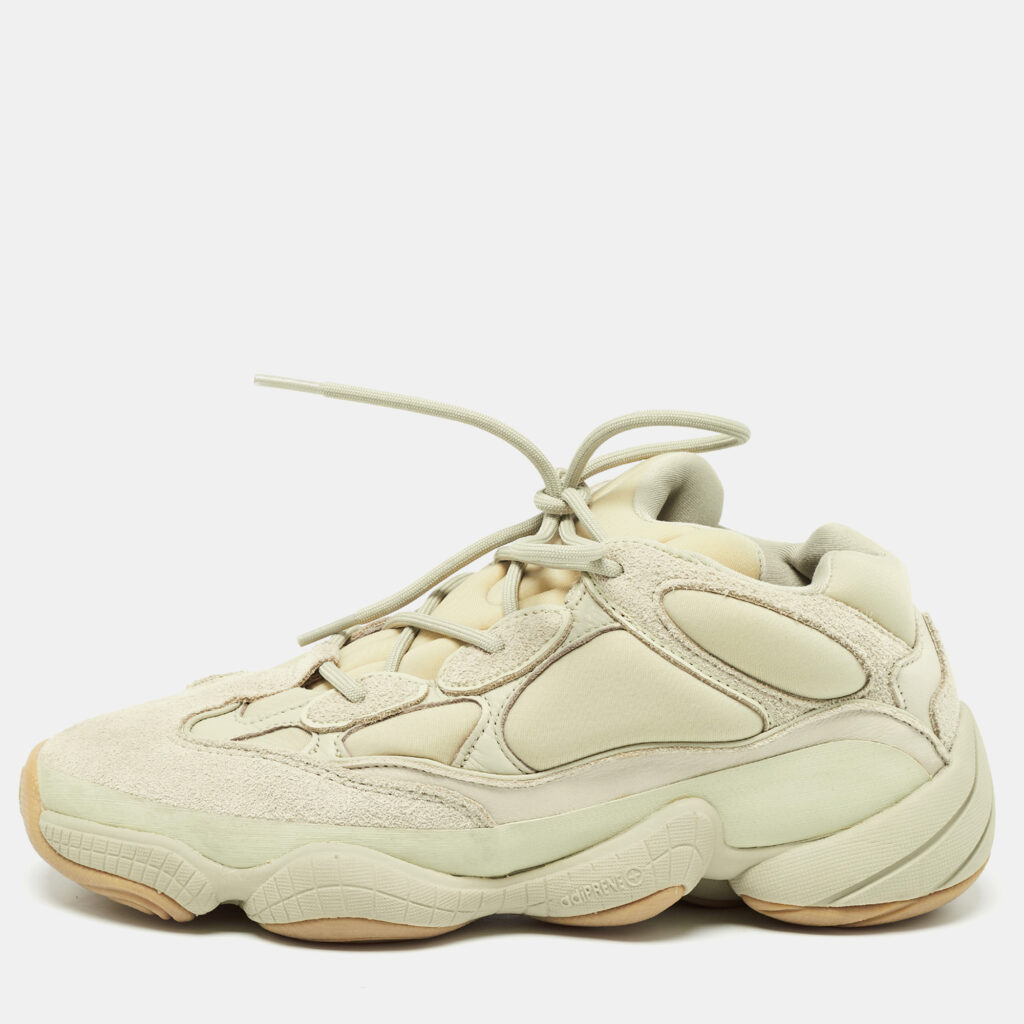 luxury-men-yeezy-x-adidas-used-shoes-p965828-001 Yeezy x Adidas Green Neoprene and Suede 500 Stone Sneakers Size 42 2/3