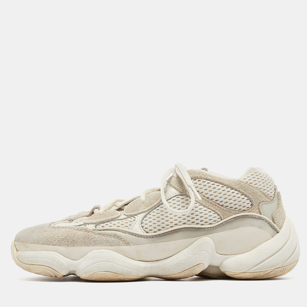 luxury-men-yeezy-x-adidas-used-shoes-p965832-001 Yeezy x Adidas White Mesh and Suede 500 Bone White Sneakers Size 42 2/3