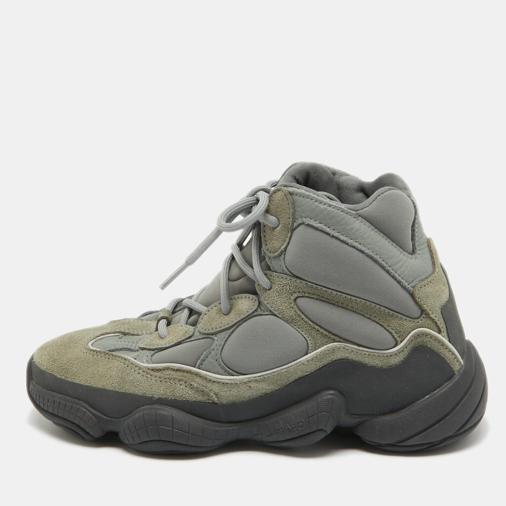 luxury-men-yeezy-x-adidas-used-shoes-p986334-001 Yeezy x Adidas Grey Suede and Neoprene 500 High Mist Slate Sneakers Size 40 2/3