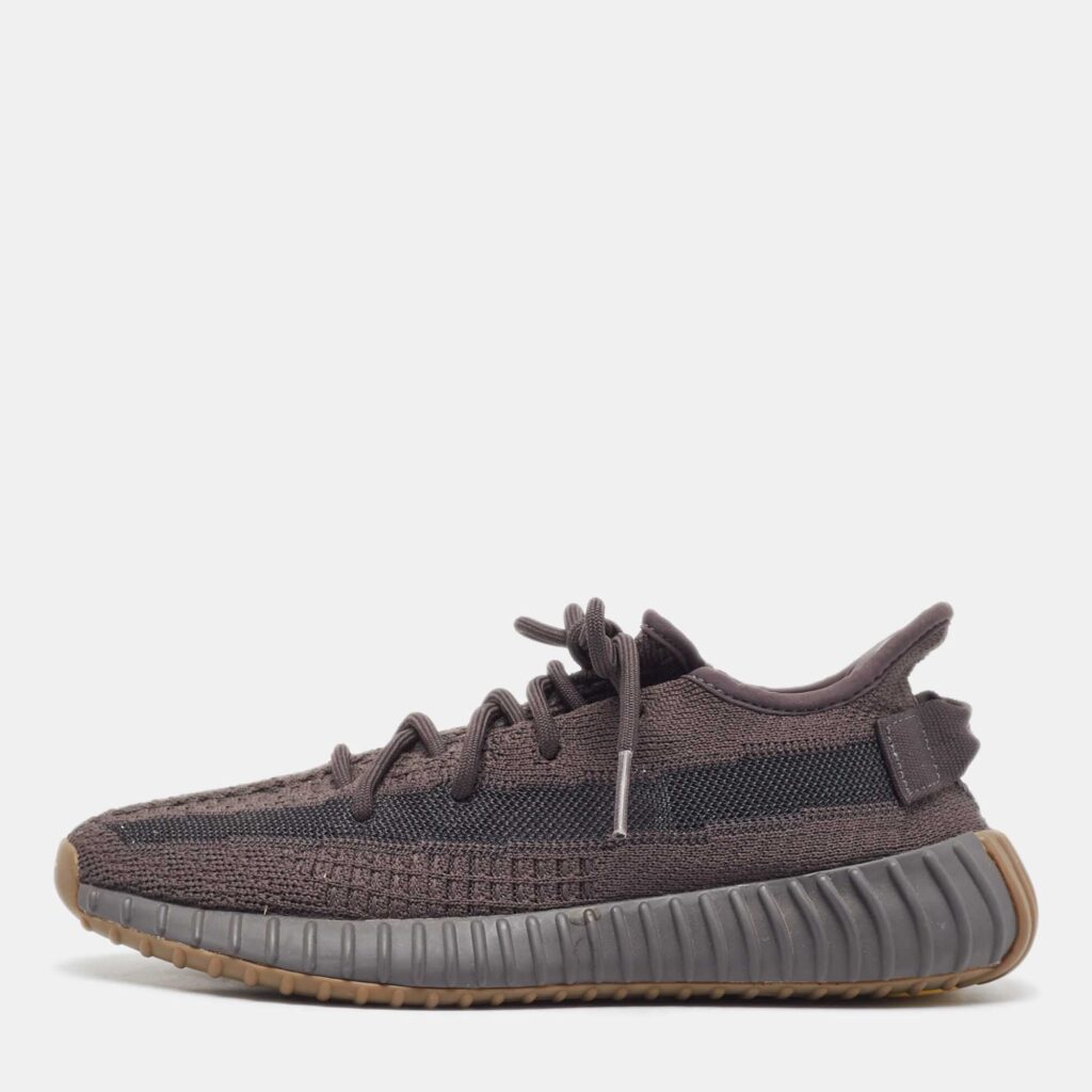 luxury-men-yeezy-x-adidas-used-shoes-p988676-003 Yeezy x Adidas Black Knit Fabric Boost 350 V2 Cinder Non Reflective Sneakers Size 39 1/3