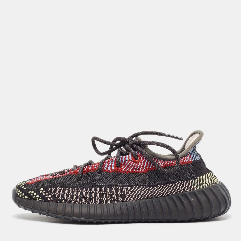 luxury-men-yeezy-x-adidas-used-shoes-p991044-003 Yeezy x Adidas Multicolor Knit Fabric Boost 350 V2 Yecheil Non-Reflective Sneakers Size 40
